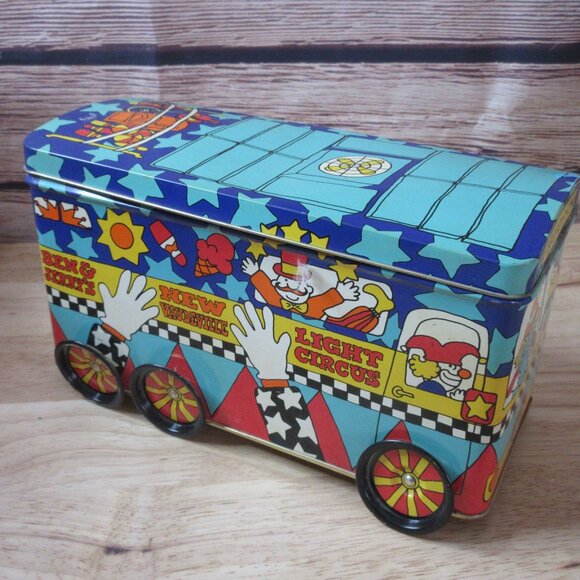 Ben & Jerry’s Ice Cream Tin Bus Vaudeville Light Circus Vintage 1990s - Picture 4 of 8